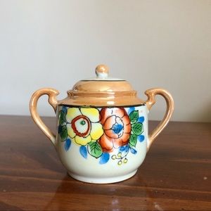 Vintage Japanese Lusterware Sugar Bowl